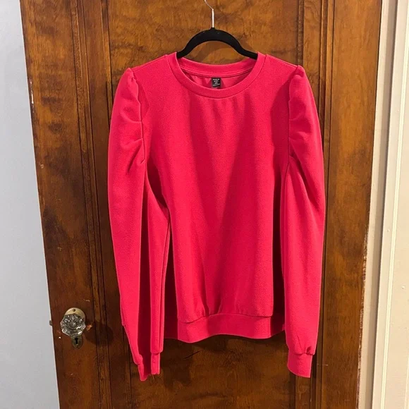 NWOT SHEIN Curve Pink Long Sleeve Top Size 1XL - Picture 1 of 7